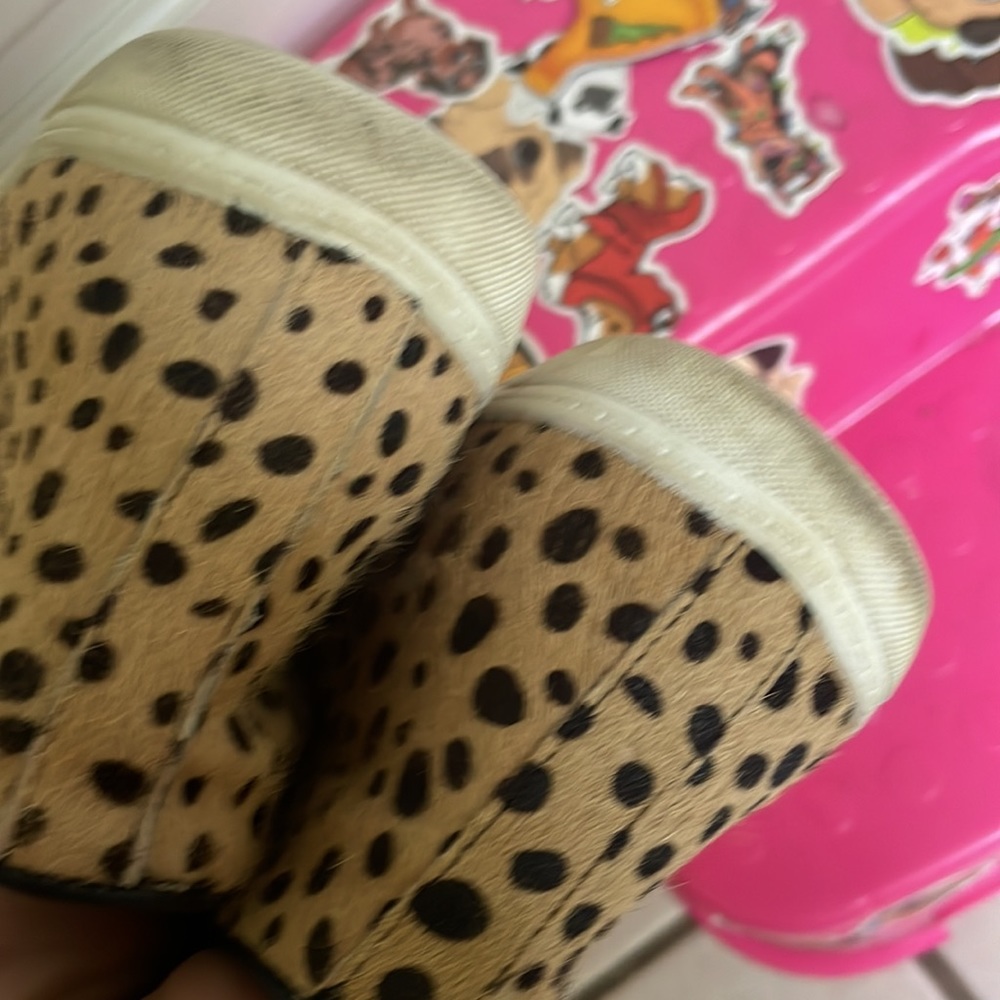 Crown Vintage Leopard Calf Hair ankles boots - Picture 4 of 6